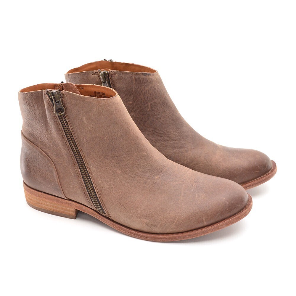 Kork-Ease Riley Brown Leather Zip Boots 41 / 9.5 New